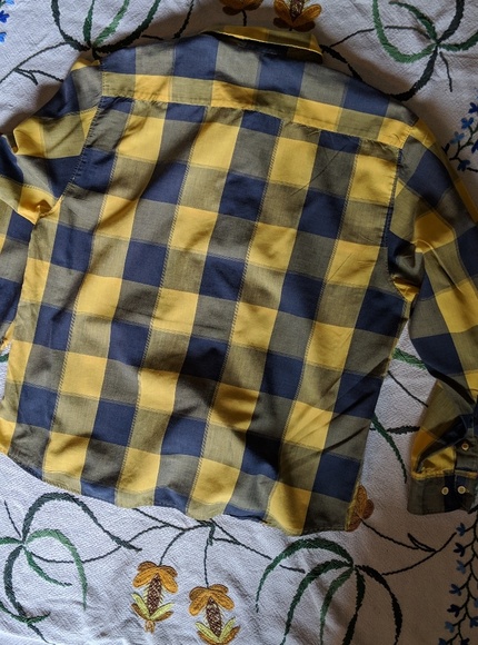 Yellow Diane Von Furstenberg plaid shirt check shirt - Picture 4 of 10